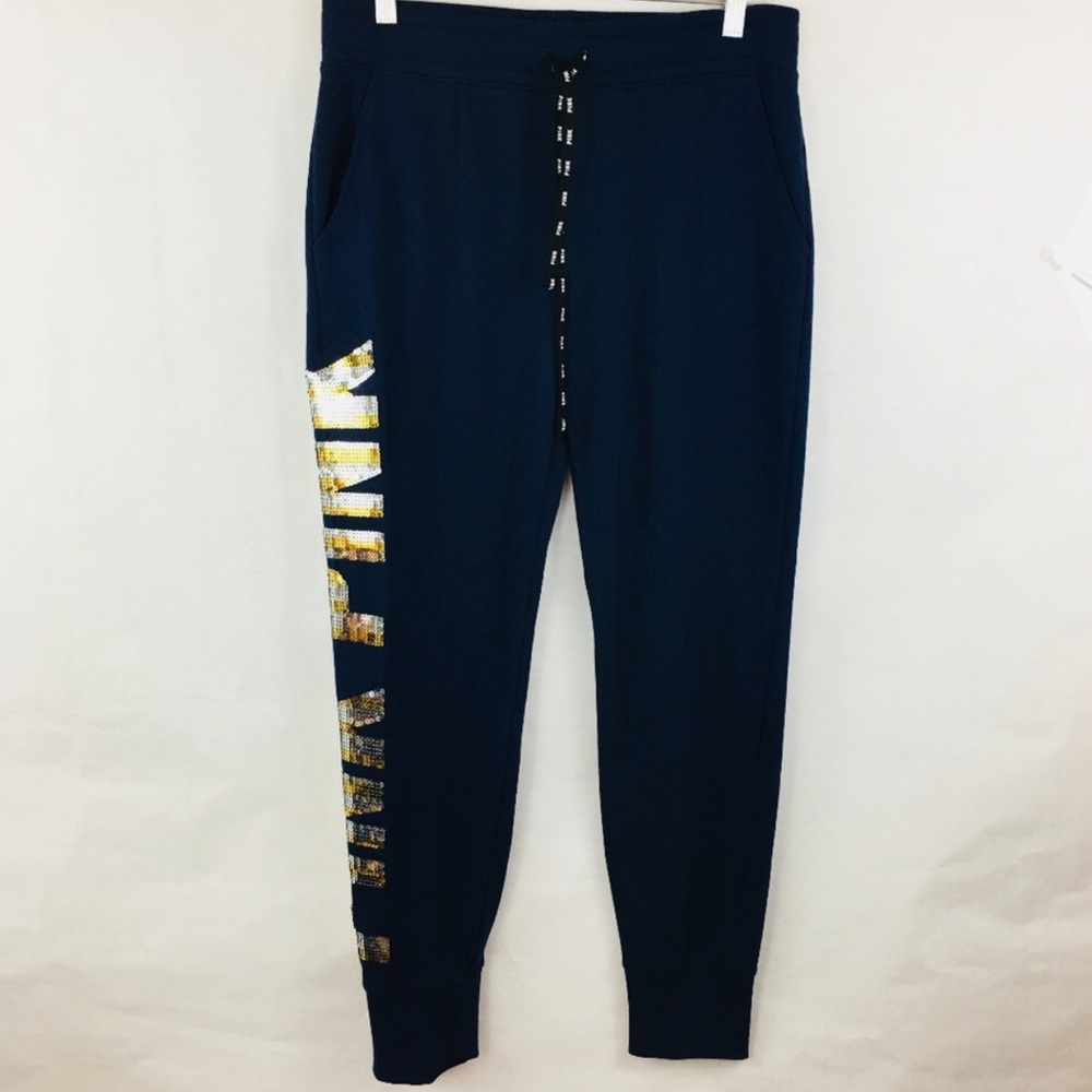NWOT Sequin Victoria’s Secret PINK Fleece Joggers